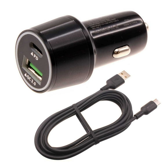 36W Quick Car Charger for Samsung Galaxy S22/Ultra/Plus Phones - 2-Port USB Cable Type-C PD Power Adapter DC Socket Plug-in Compatible With Samsung Galaxy S22/Ultra/Plus
