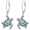 Sea Turtle, variant on 925 Sterling Silver Crab Leverback Earrings with Turquoise and CZ, Secure Sea Animal Dangle Hoop Earrings, Cancer Zodiac Jewelry Gifts for Women Mom