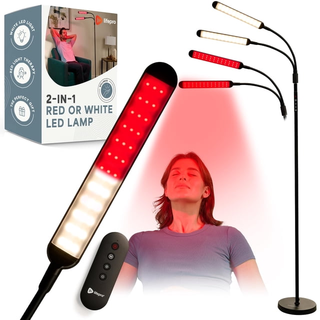 Lámpara LifePro de terapia de luz roja 108/216 LED con doble cabezal