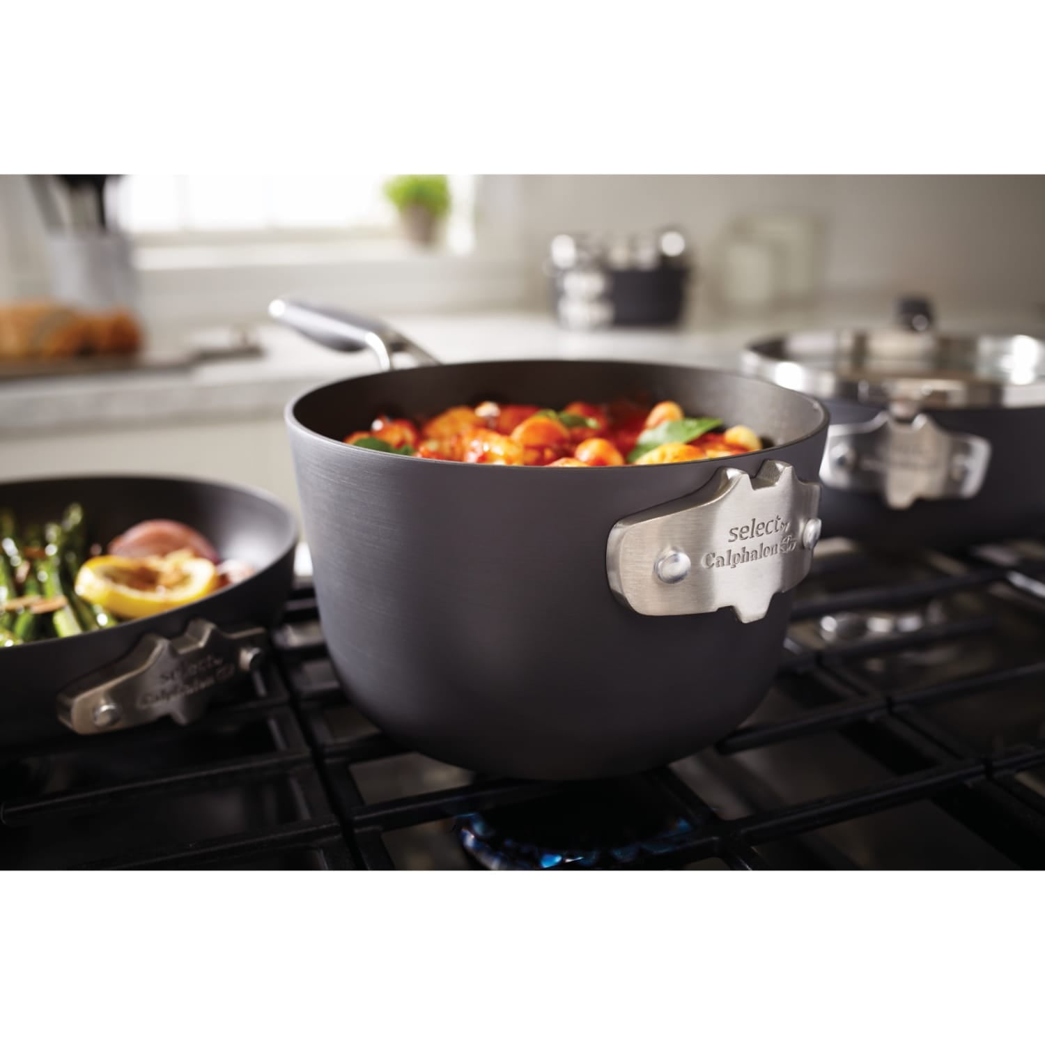 Select by Calphalon Space Saving Hard Anodized Nonstick 7 Piece