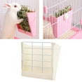 thumbnail image 4 of Rabbit Hay Feeder Food Dispenser Cage Hay Dispenser Easy to Install and Use Less Wasted ,Keep Hay, Alfalfa Hay Holder - White, 4 of 8