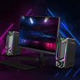 thumbnail image 3 of Bluetooth RGB Computer Speaker, Desktop Computer Speaker,Desktop Stereo Speaker, USB Powered, with LED Ambient,1 pair * speakers 1 * Instructions in Chinese and English,Black, 3 of 5