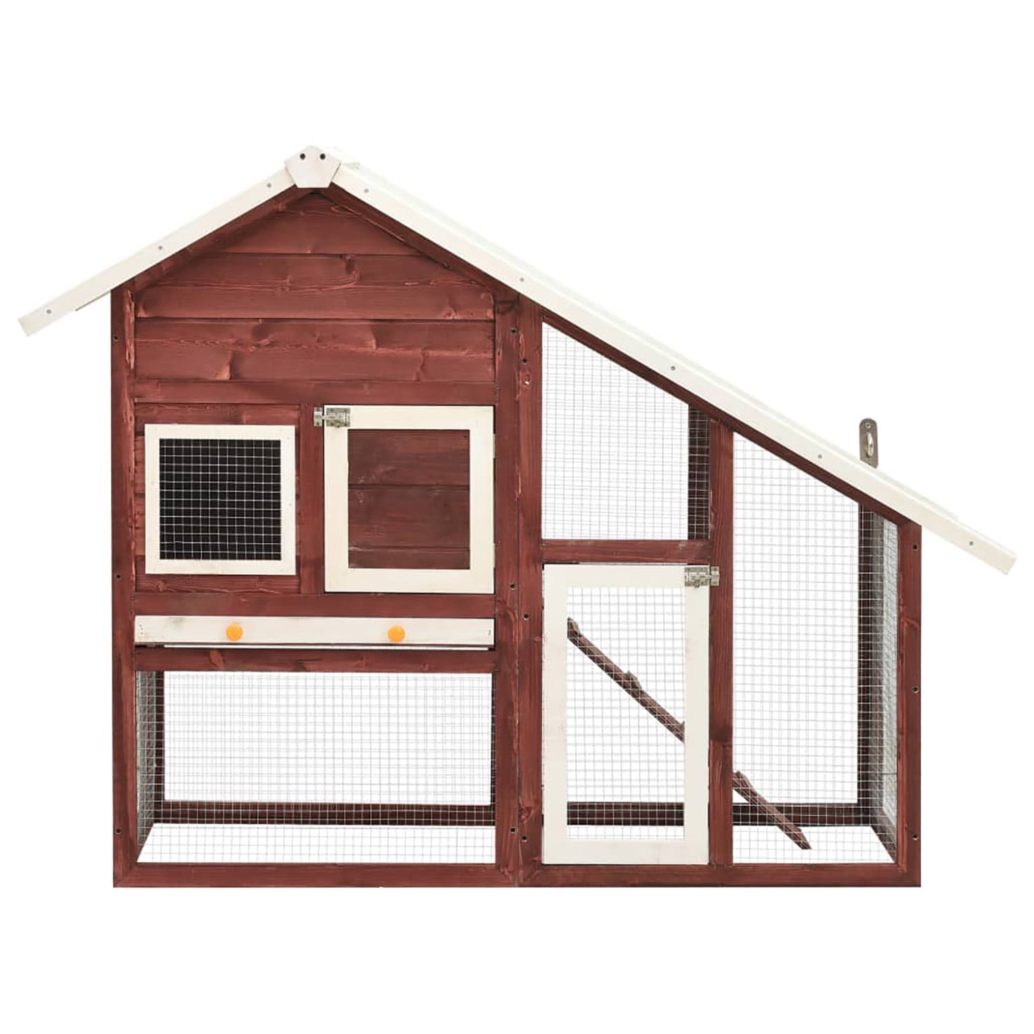 Pefilos 55" Rabbit Hutch Outdoor with Run, Solid Firwood Rabbit Cages for Indoor Large Bunny House for Two, Brown Pefilos 55" Rabbit Hutch Outdoor with Run, Solid Firwood Rabbit Cages for Indoor Large Bunny House for Two, Brown