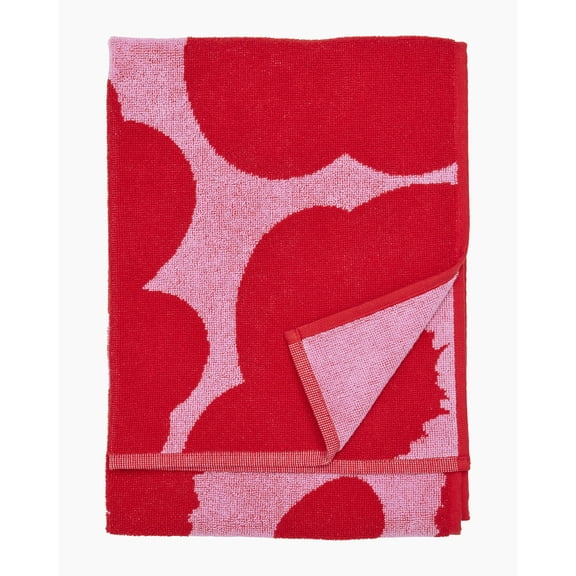 Marimekko Towel Unikko Towel Pink Red - Unikko Hand Towel Red/Pink