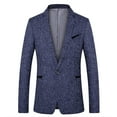 thumbnail image 2 of Babysbule Mens Jackets Fine Check Woolen Men's Slim And Handsome Suit Top, 2 of 4