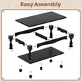 thumbnail image 4 of Homieasy Coffee Table, 2-Tier Farmhouse Coffee Table with Storage for Living Room, Black, 4 of 8