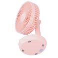 thumbnail image 2 of Ventilador de escritorio oscilante recargable silencioso práctico ventilador de escritorio con carga USB para el hogar, la escuela rosa, 2 of 10