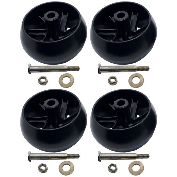 4Pk Deck Wheel & Hardware for Husqvarna Craftsman Poulan 589527301 596434404