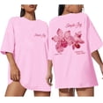 thumbnail image 3 of Trendfront Womens Oversize T Shirts Floral Graphic Drop Shoulder Crewneck Short Sleeve Loose Fit Tops Trendy Fashion Tee Pullover Daily Clothing, 3 of 6