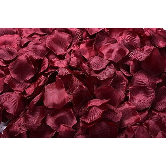 Magik 1000 Pcs Silk Flower Rose Petals Wedding Party Pasty Table Decorations, Various Choices (Burgundy, 4000)