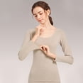 thumbnail image 4 of Ropa interior térmica para mujer, ropa de otoño sin costuras para mujer, forro polar, parte inferior gruesa, otoño e invierno, ropa de otoño de una pieza de lana para mujer, 4 of 5
