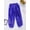 Blue, variant on Kids Girls Sparkle Trousers Metallic Hip Hop Jazz Modern Dance Pants Fitness Sport Cargo Silver 140