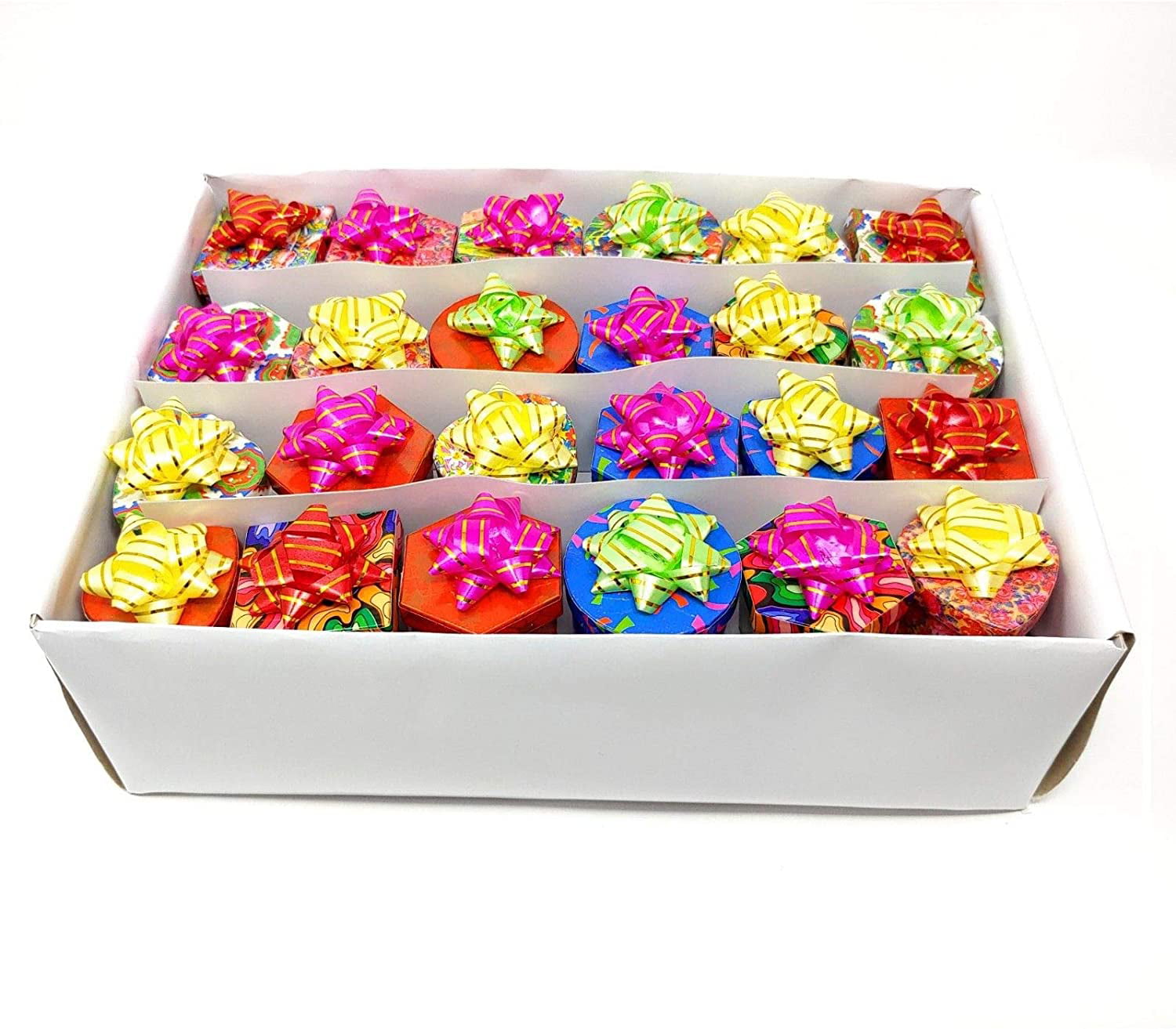 48 Pattern & Shape Assorted Jewelry Gift Boxes with Bows Value Pack 
