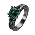 thumbnail image 1 of zanvin Gorgeous Black Copper Alloy Ring Inlaid With Zircons In Various Colors, 1 of 1
