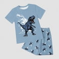 thumbnail image 2 of Kaprioy Toddler Boys Clothes Summer Outfit Sets Toddler Boys Summer Outfits Tops Elastic Waist Shorts 2Pcs Clothes Set Dinosaur Print T Shirt And Shorts Boys Summer Set, 2 of 4