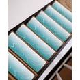 thumbnail image 3 of Ombre Turquoise Stripes Stair Treads Non Slip for Steps Striped Lines Waves Gradient 15 Pcs Reusable Adhesive Stair Runner Mats for Dogs Elders Carpet Treads Rugs for Staircase 8x30 In, 3 of 7