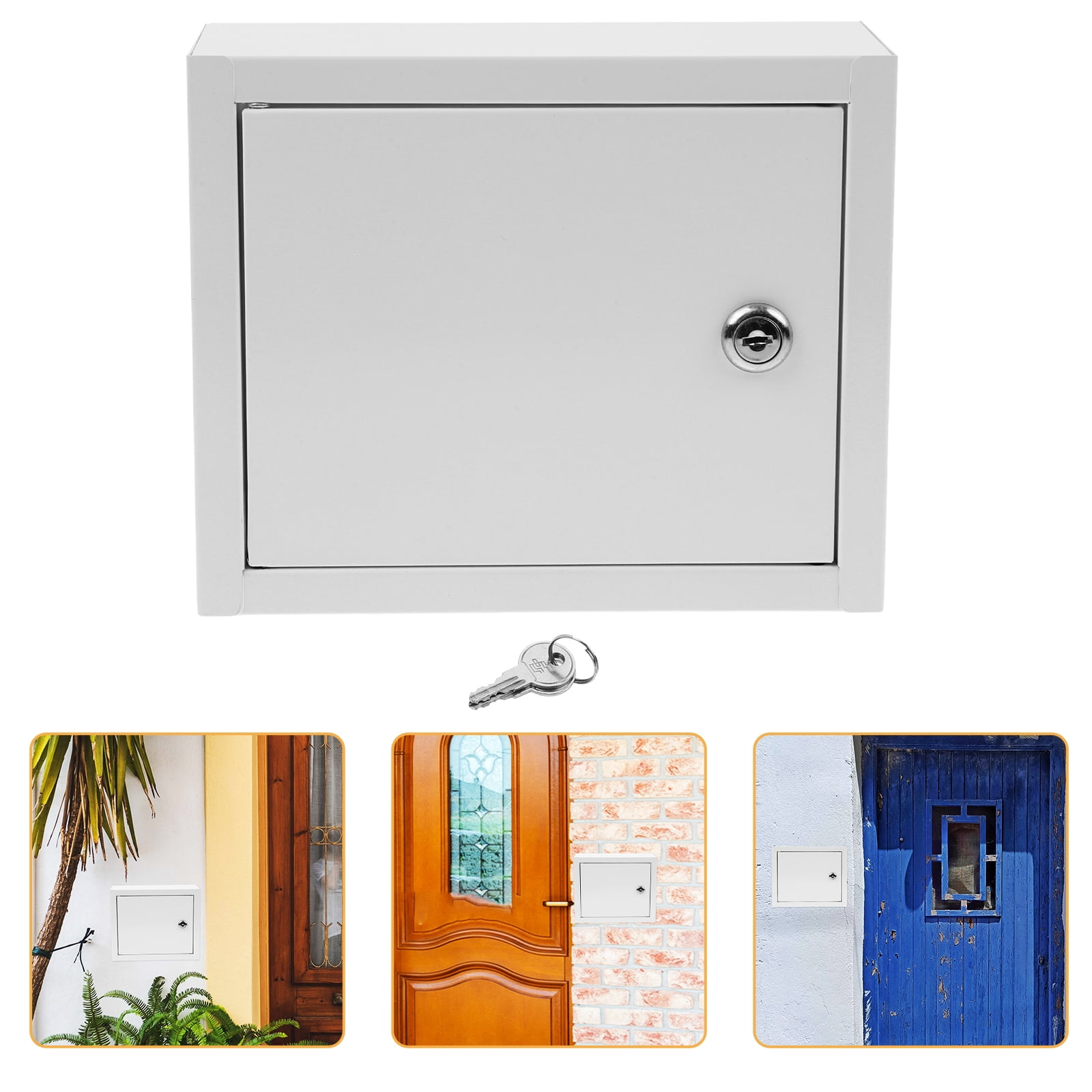 Guyelim delivery box Milk Box with Lock Wall Mounted Box Milk Delivery Box Multi-use Wall-mounted Box