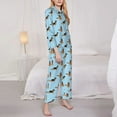 thumbnail image 3 of Pofeuu German Shepherd Dog Print Womens Pajamas Set Long Sleeve Sleepwear Button Down Nightwear Soft Pj Lounge Sets Button Down Pajamas Women-X-Large, 3 of 7