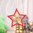 thumbnail image 4 of Navidad Wooded Mini Ornament Santa Claus Colgando Batería Powered Window Decoración de la pared Inicio Rústico Año Nuevo Arte Decoración Estrella Jumpingount HA009996-01, 4 of 6