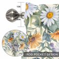 thumbnail image 2 of White Yellow Daisy Window Valance for Kitchen, Eucalyptus Leaves Lavender Spring Retro Rod Pocket Short Curtain for Small Windows, Light Filtering Decorative Valance, 56 x 16 Inch, 2 of 9