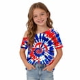 thumbnail image 6 of WPPGONE Patriotic T Shirt for Girls One Shoulder One Shoulder Short Sleeve Toddler Loose Fit 4th of July Tops Stars Red White and Blue Design American Flag Shirts USA Summer Clothes, 6 of 9