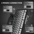 thumbnail image 4 of X85 Wireless Mechanical Keyboard, TKL 82 Keys Bluetooth 5.0/2.4GHz/USB-C Hot Swappable Custom Keyboard,Gasket Structure,Knob,RGB Backlit Gaming Keyboard for PC/Mac/PS4/Xbox(Black), 4 of 9