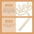 thumbnail image 6 of Masteelf Wood Table Number Signs for Wedding Reception Beige Color Classic Style Decorations 10pcs, 6 of 8