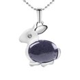 thumbnail image 1 of Beads Rabbit Animal Necklaces & Pendants Chakra Reiki Pink Purple Crystal, 1 of 6