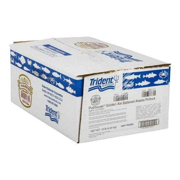 Trident Seafoods Golden Ale Battered Pollock Fillet, 2 Ounce - 1 each.