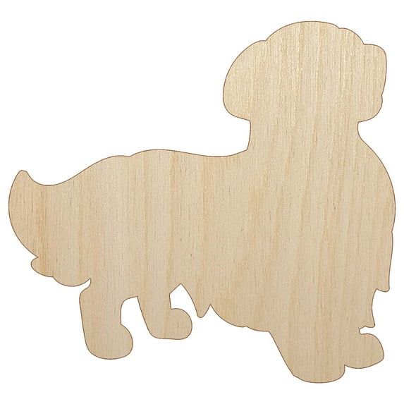 Golden Retriever Standing Dog Wood Shape Unfinished Piece Cutout Craft DIY Projects - 6.25 Inch Size - 1/8 Inch Thick