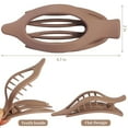 thumbnail image 3 of Flat Hair Clip 6 pcs Lay Down Claw Clips Hair Accessories for Women -Brown, 3 of 10