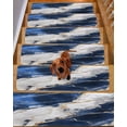 thumbnail image 2 of Stair Treads for Wooden Steps, Marble Navy Blue Peel and Stick Stair Treads with Adhesive, Abstract Gold White Brick Stone Motif Non Slip Indoor Stairs Runner Rugs Mats for Elders Dogs 8"x30"10PCS, 2 of 7