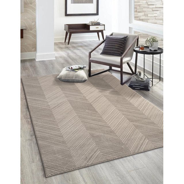 LaDole Rugs 3x10 ft Modern Premium Area Runner Rug | Contemporary Long Carpet For Hallway, Kitchen, Entry Way, Indoor Floor Décor | Beige Cream