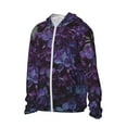 thumbnail image 3 of Goofa Lilac Printed Women's UPF 50+ Sun Protection Hoodie Jacket Lightweight Long Sleeve Sun Shirt for Women with Pocket Hiking Outdoor-Medium, 3 of 9