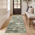 thumbnail image 3 of Wide 3x6 Kitchen Rugs Washable - Modern Abstract Hallway Runner Rug Ultra Soft Non Slip Carpet for Bedroom Kitchen Laundry Low Pile Home Decor Indoor Floor Mat for Entryway Bathroom 3x6 Green, 3 of 8