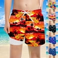 thumbnail image 6 of LRen Boys Swim Trunks with Compression Liner Boys Swim Suits Boxer Brief Drawstring Stretch Summer Beach Shorts, 6 of 7