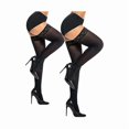 thumbnail image 1 of Chenchen 2 Pairs Thigh High Stockings, Semi Sheer Stay Up Lingerie Lace Top Tights for Women Size A-F, 1 of 1