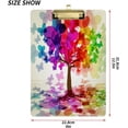 thumbnail image 3 of FMSHPON Butterfly Abstract Colorful Clipboard Hardboard Wood Nursing Clip Board and Pull for Standard A4 Letter 13x9 inches, 3 of 8