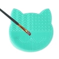 thumbnail image 3 of Unique Bargains 1 Pc Cat Shape Makeup Brush Storage Cleaner Light Green, 3 of 6