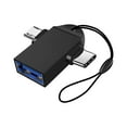 thumbnail image 2 of MORESEC under $5 2-in-1 USB OTGMulti-Function Converter for Smartphones Tablets, USB 3.0 Female to Type C Micro B Male for Flash Drives Keyboards Mice, Includes Convenient Hanging Rope for Carrying, 2 of 9