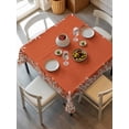 thumbnail image 6 of Coastal Coral Table Cloth, Orange White Ocean Marine Nautical Beach Waterproof Tablecloth for Square Tables, Reusable Washable Fabric Table Cover for Restaurant Kitchen Dining Tables 60"x60", 6 of 6