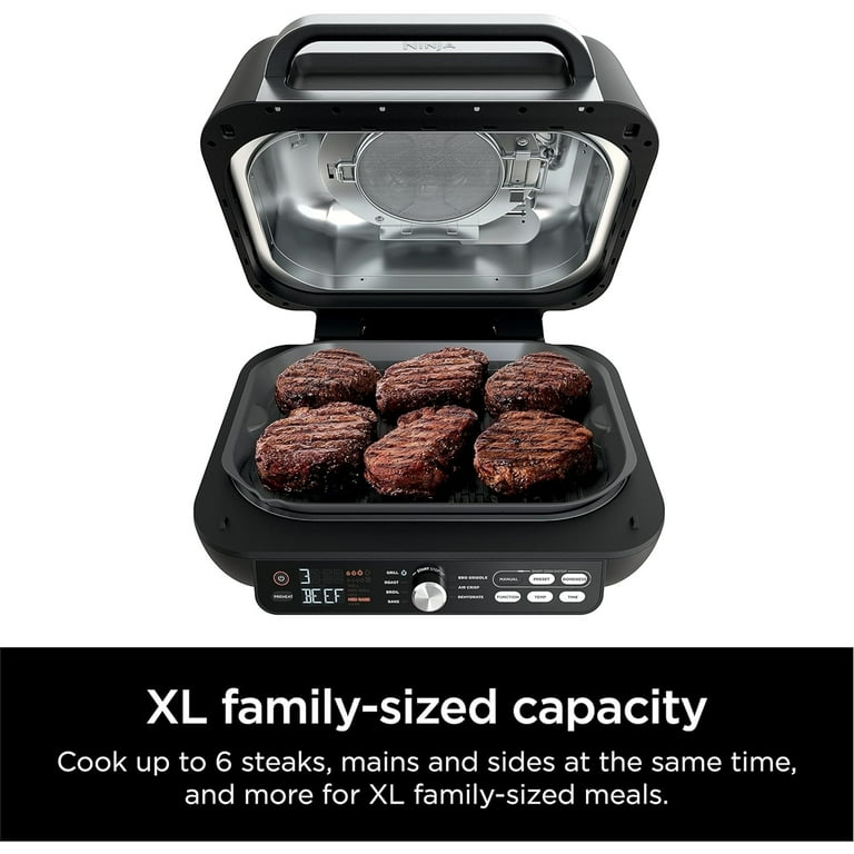 Ninja IG651 Foodi Smart XL Pro 7 in 1 Indoor Grill Fryer Griddle Combo 4L Capacity Black Used Good Walmart