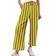thumbnail image 2 of sovlvnd Up to 65% Off Women Loose Casual Fashionable Comfortable Solid Color Plus Size Striped Straight Leg Wide Leg Pants Cropped Pants, 2 of 6