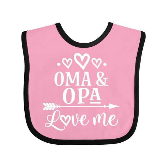 Inktastic My Oma Opa Love Me Grandchild Boys or Girls Baby Bib