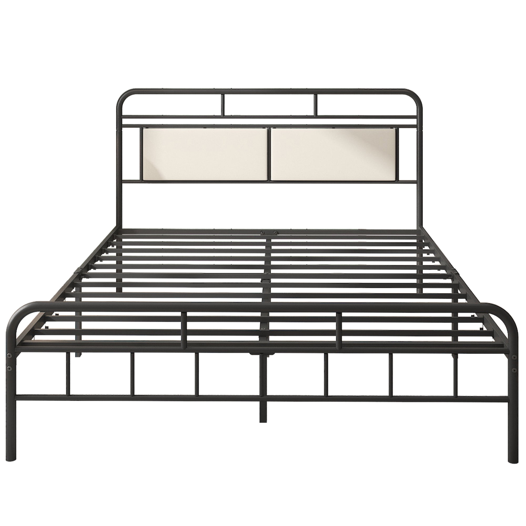 uhomepro Metal Bed Frame Queen Size with Vintage Headboard and