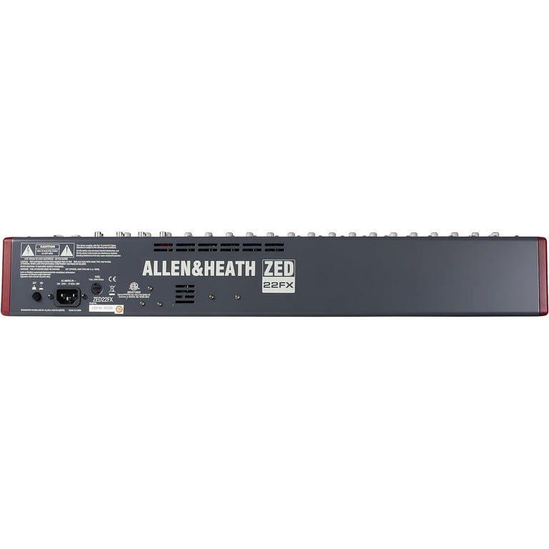 allen & heath zed-22fx 22 input usb audio mixer with effects