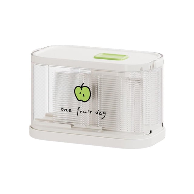 Distributeur de Fourchettes à Fruits à Poussoir avec 50 Fourchettes Jetables, Contenant de Rangement Réutilisable pour Fruits, Gâteaux et Desserts, Grande Capacité, Gain de Place, Idéal pour les Fêtes et la Maison
