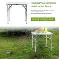 thumbnail image 2 of SamyoHome Portable Folding Aluminum Height Adjustable Table Picnic Camping Table, 2 of 7