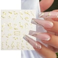 thumbnail image 1 of Pegatinas para uñas con cinta adhesiva con efecto dorado y líneas de amor, con fondo transparente esmerilado, 1 of 4
