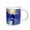 White, variant on 3drose, Penguin Silhouette on Ice Flow, 11oz Mug